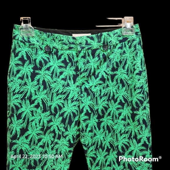 Banana Republic Pants - BANANA REPUBLIC Crops Pedal Pushers Capris Green and Black Cotton Rich Fabric